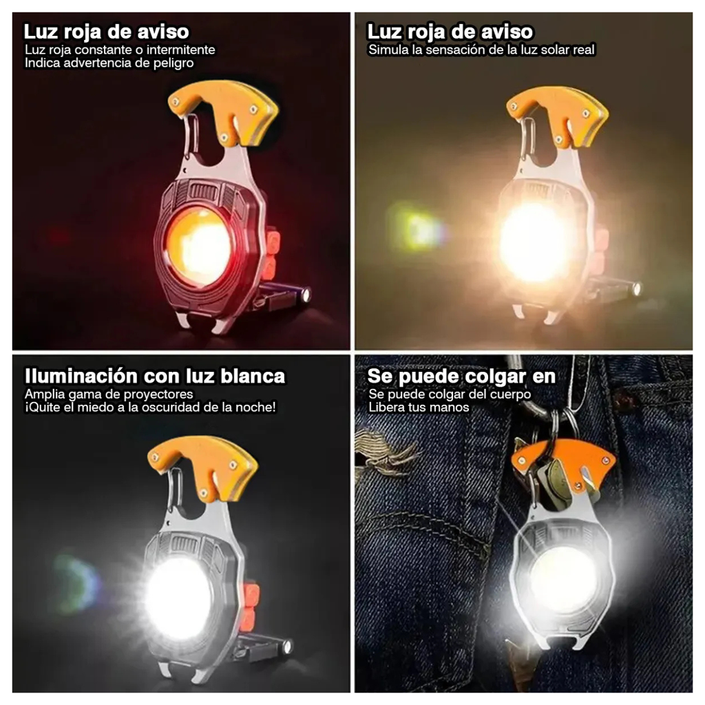 Linterna Led Cob Multifuncion Recargable