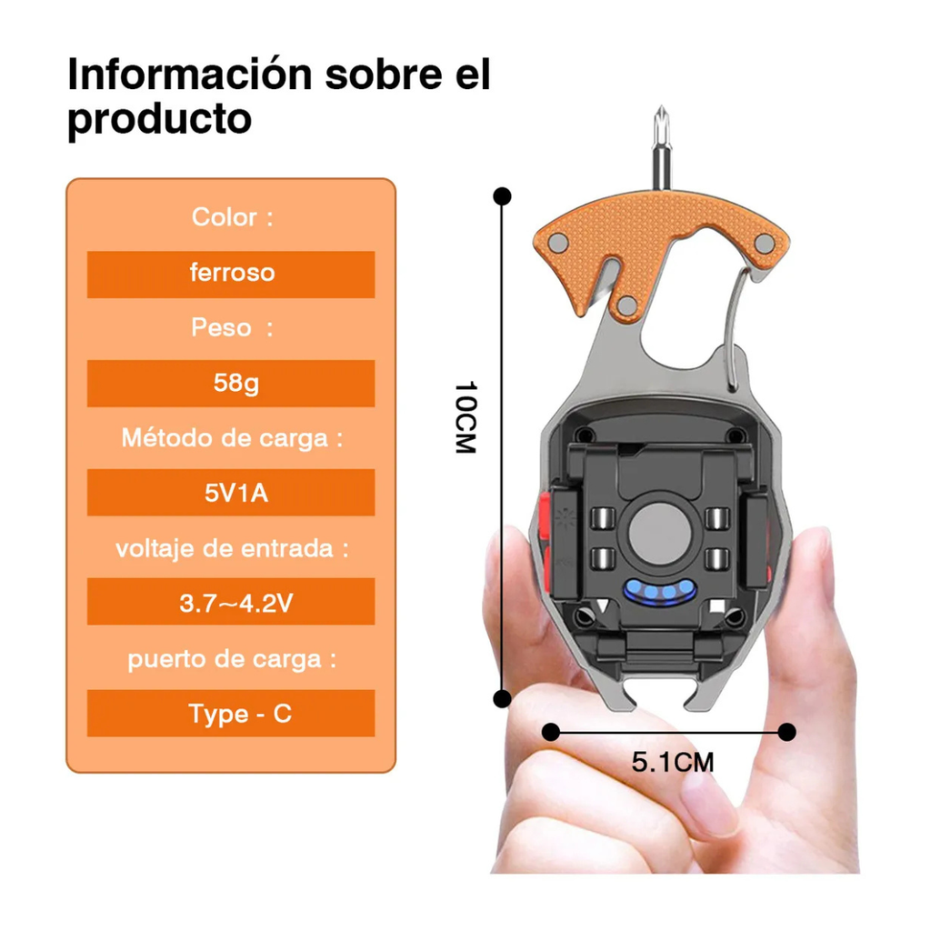 Linterna Led Cob Multifuncion Recargable